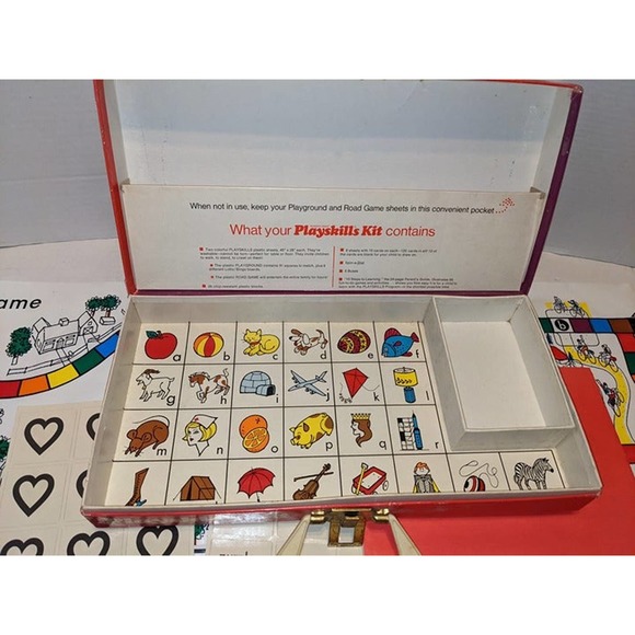 Vintage 1972 Readers Digest Playskill Kit Blocks Cards Mats Homeschool Rare - Picture 6 of 12